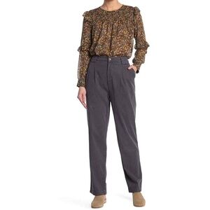 Ba&sh Paige Pleated Pants in carbon gray size Medium